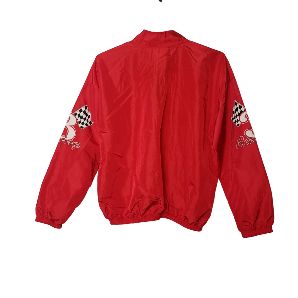 VINTAGE Red #3 Cross Flags Racing Jacket One Size - Picture 2 of 8